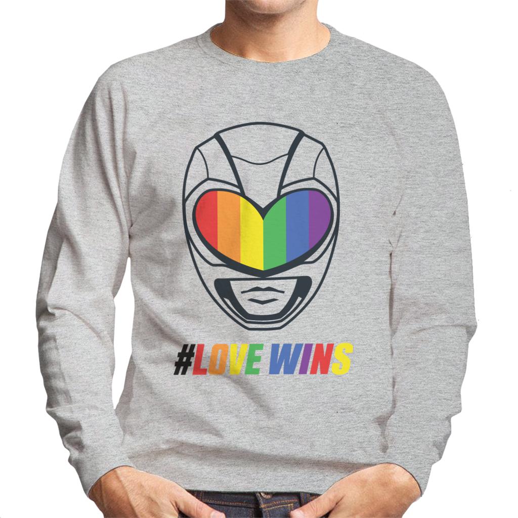 Power Rangers Love Wins Rainbow Visor Men's Sweatshirt-ALL + EVERY