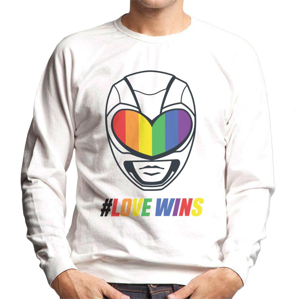 Power Rangers Love Wins Rainbow Visor Men's Sweatshirt-ALL + EVERY