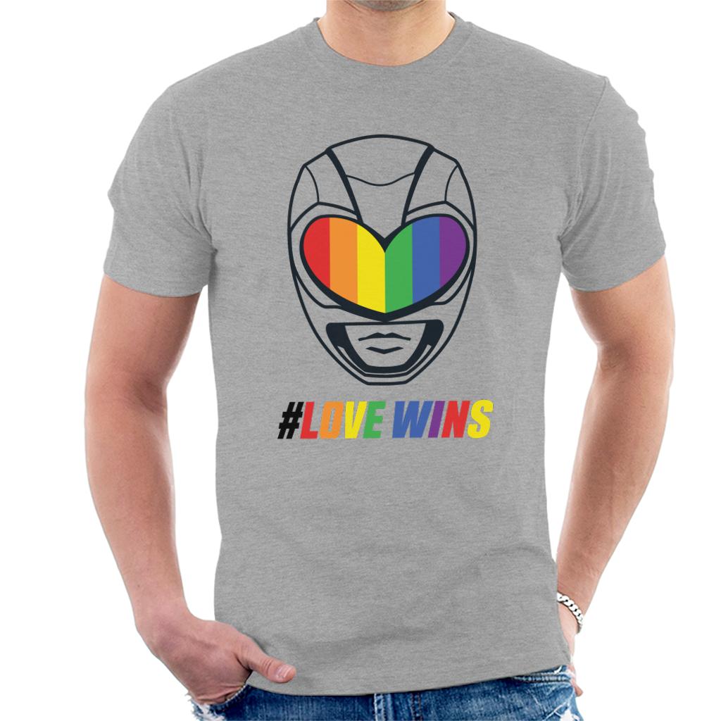 Power Rangers Love Wins Rainbow Visor Men's T-Shirt-ALL + EVERY