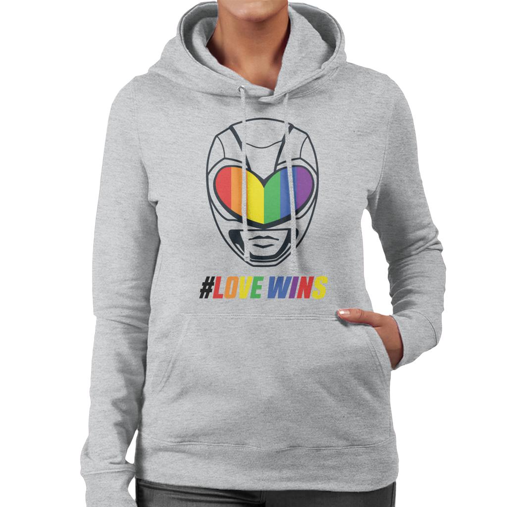 Power Rangers Love Wins Rainbow Visor Women's Hooded Sweatshirt-ALL + EVERY