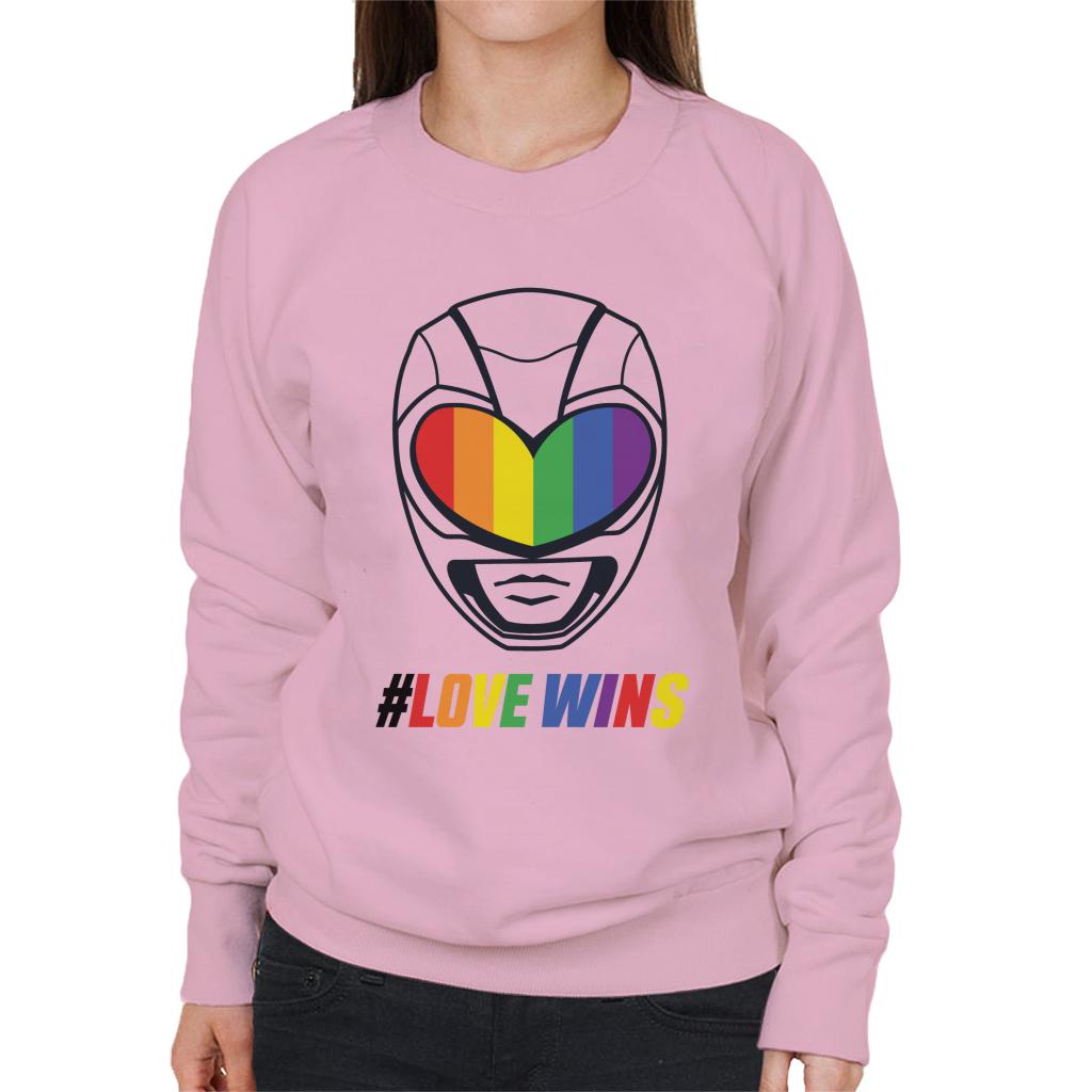 Power Rangers Love Wins Rainbow Visor Women's Sweatshirt-ALL + EVERY