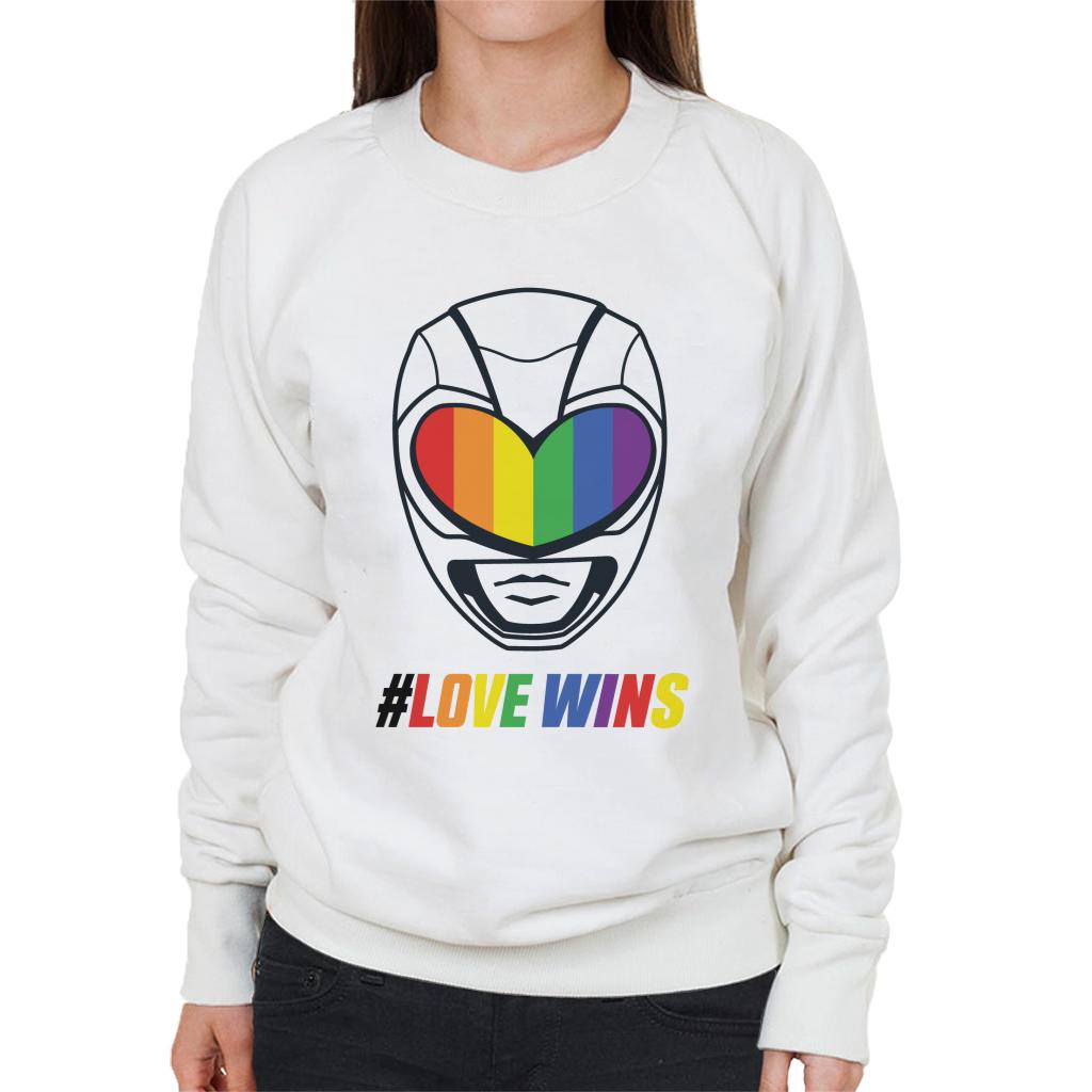 Power Rangers Love Wins Rainbow Visor Women's Sweatshirt-ALL + EVERY