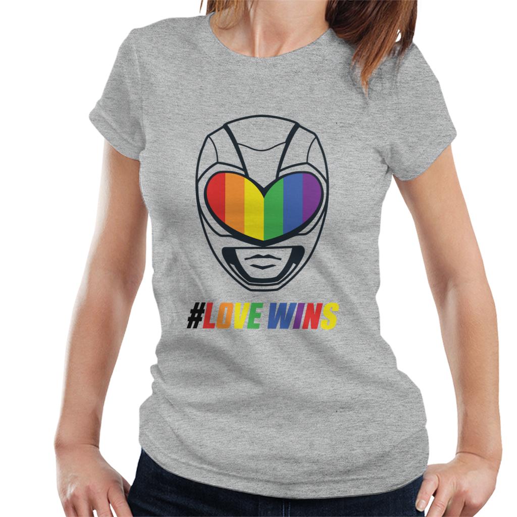 Power Rangers Love Wins Rainbow Visor Women's T-Shirt-ALL + EVERY