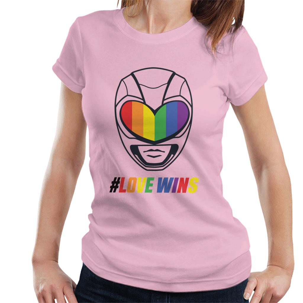 Power Rangers Love Wins Rainbow Visor Women's T-Shirt-ALL + EVERY