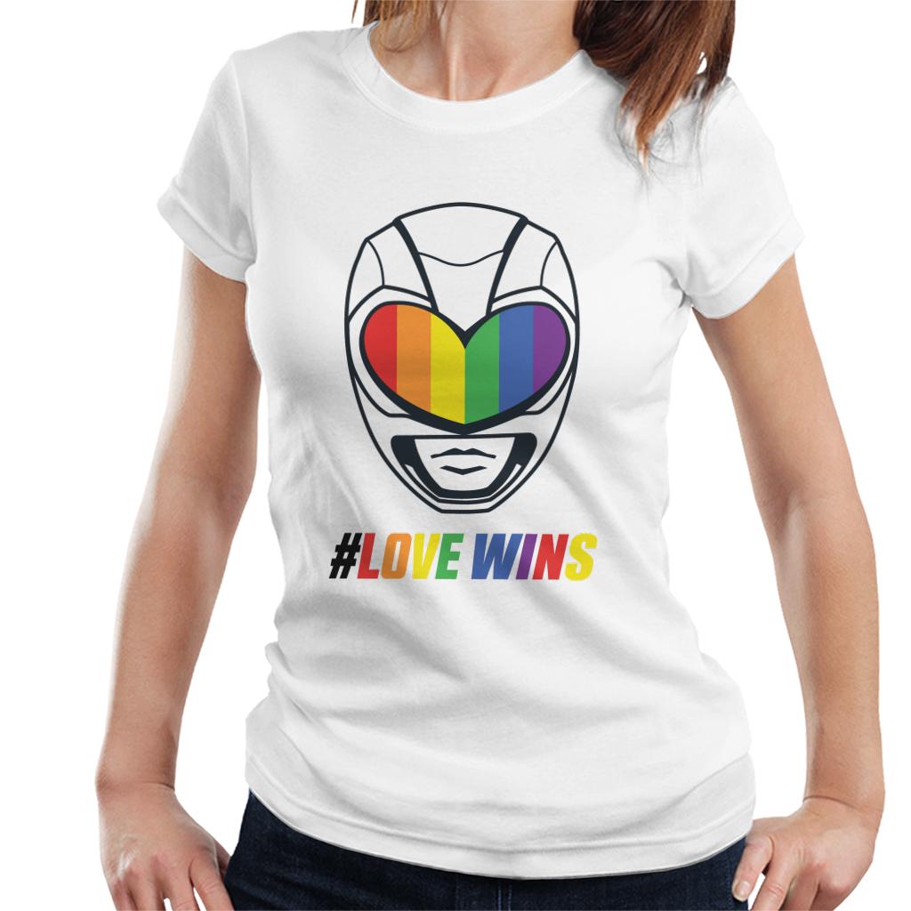 Power Rangers Love Wins Rainbow Visor Women's T-Shirt-ALL + EVERY