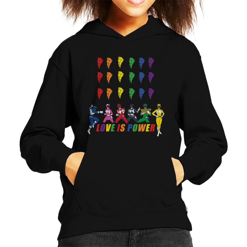 Power Rangers Love Is Power Kid's Hooded Sweatshirt-ALL + EVERY