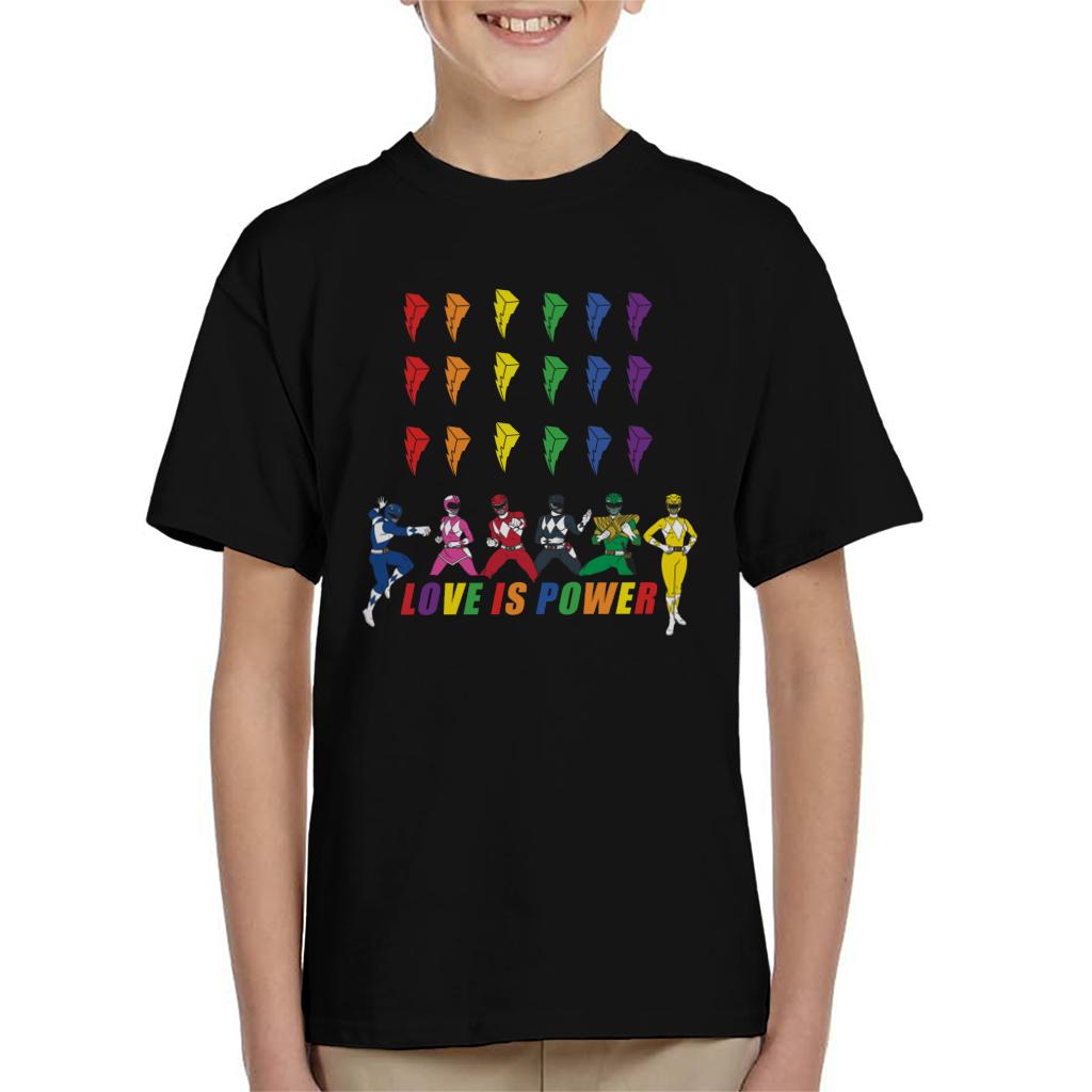 Power Rangers Love Is Power Kid's T-Shirt-ALL + EVERY