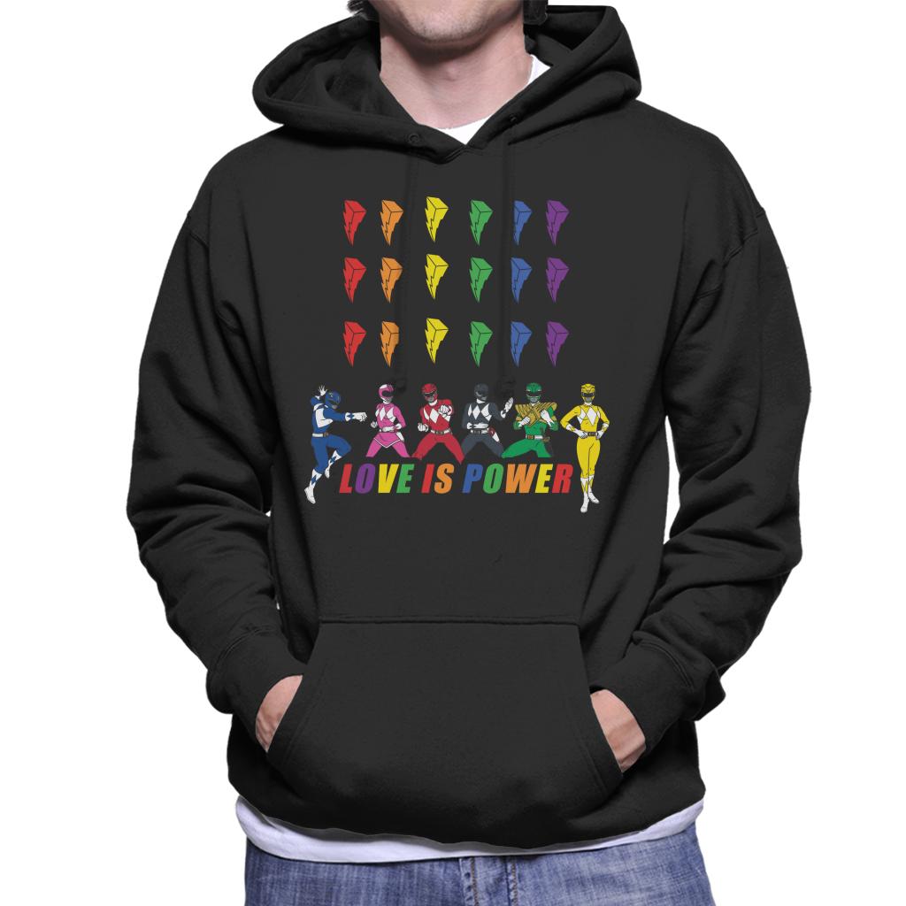 Power Rangers Love Is Power Men's Hooded Sweatshirt-ALL + EVERY