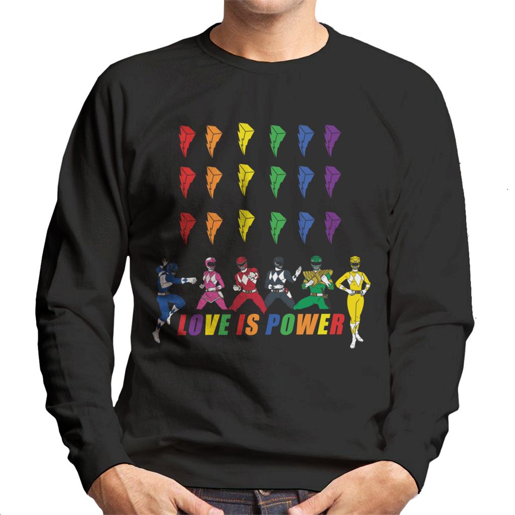 Power Rangers Love Is Power Men's Sweatshirt-ALL + EVERY