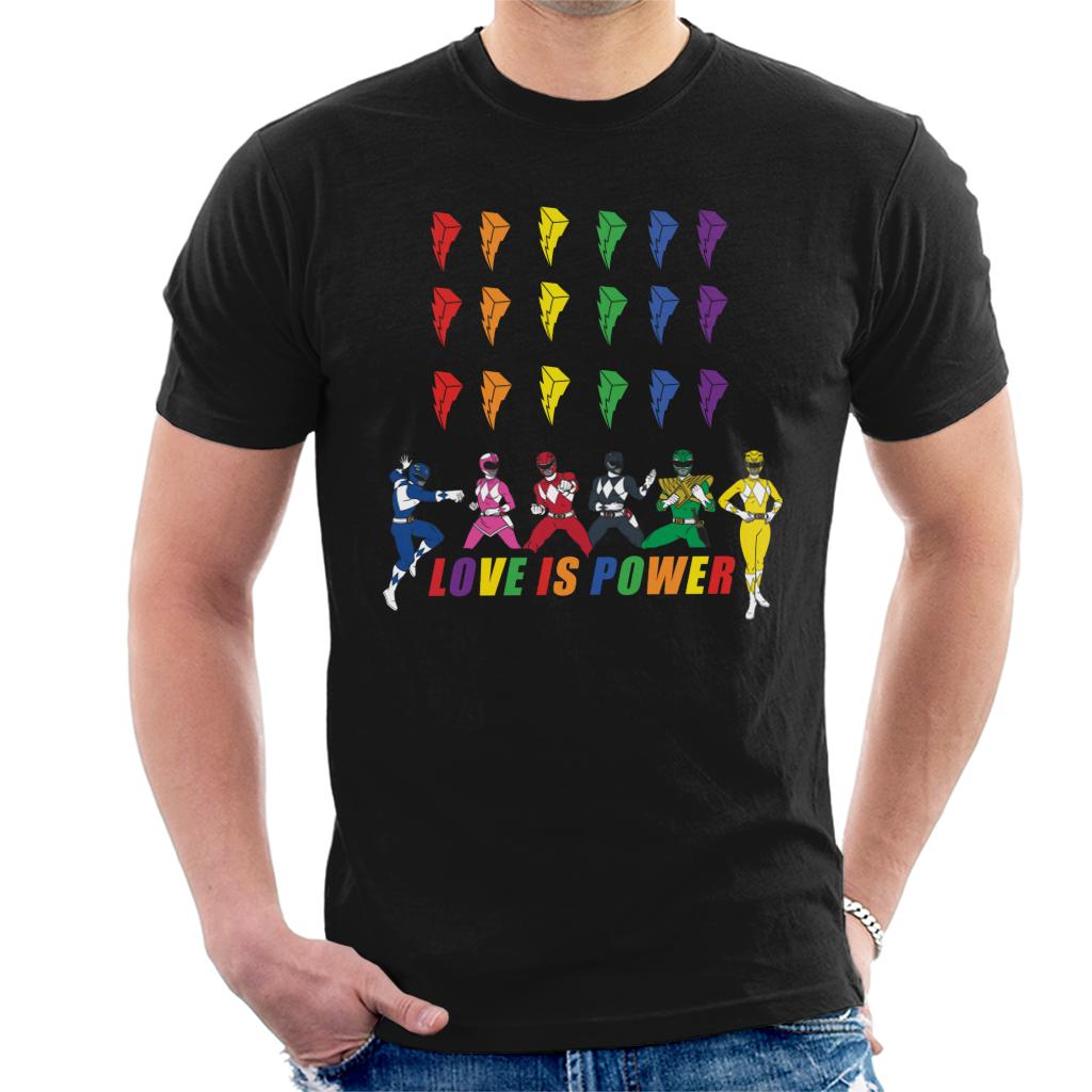 Power Rangers Love Is Power Men's T-Shirt-ALL + EVERY