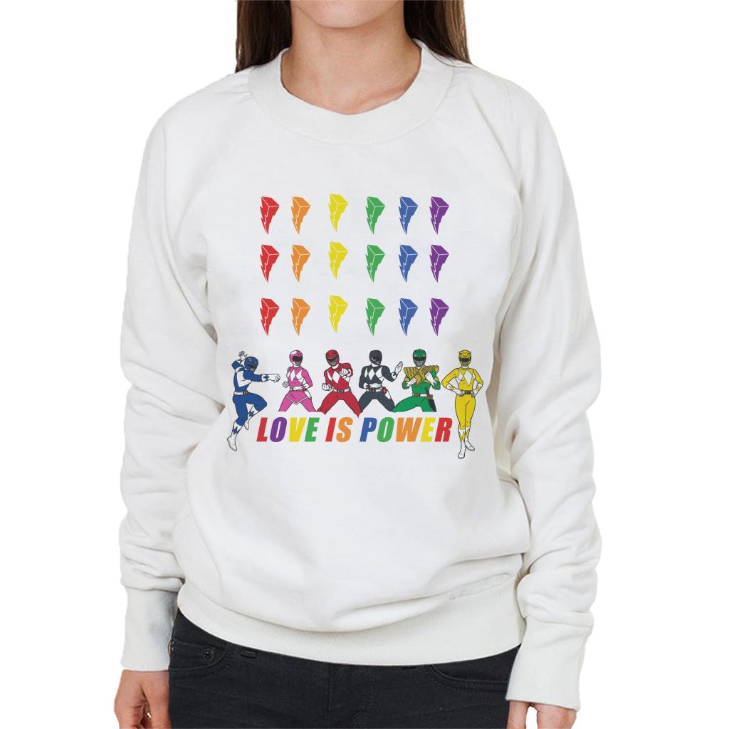 Power Rangers Love Is Power Women's Sweatshirt-ALL + EVERY