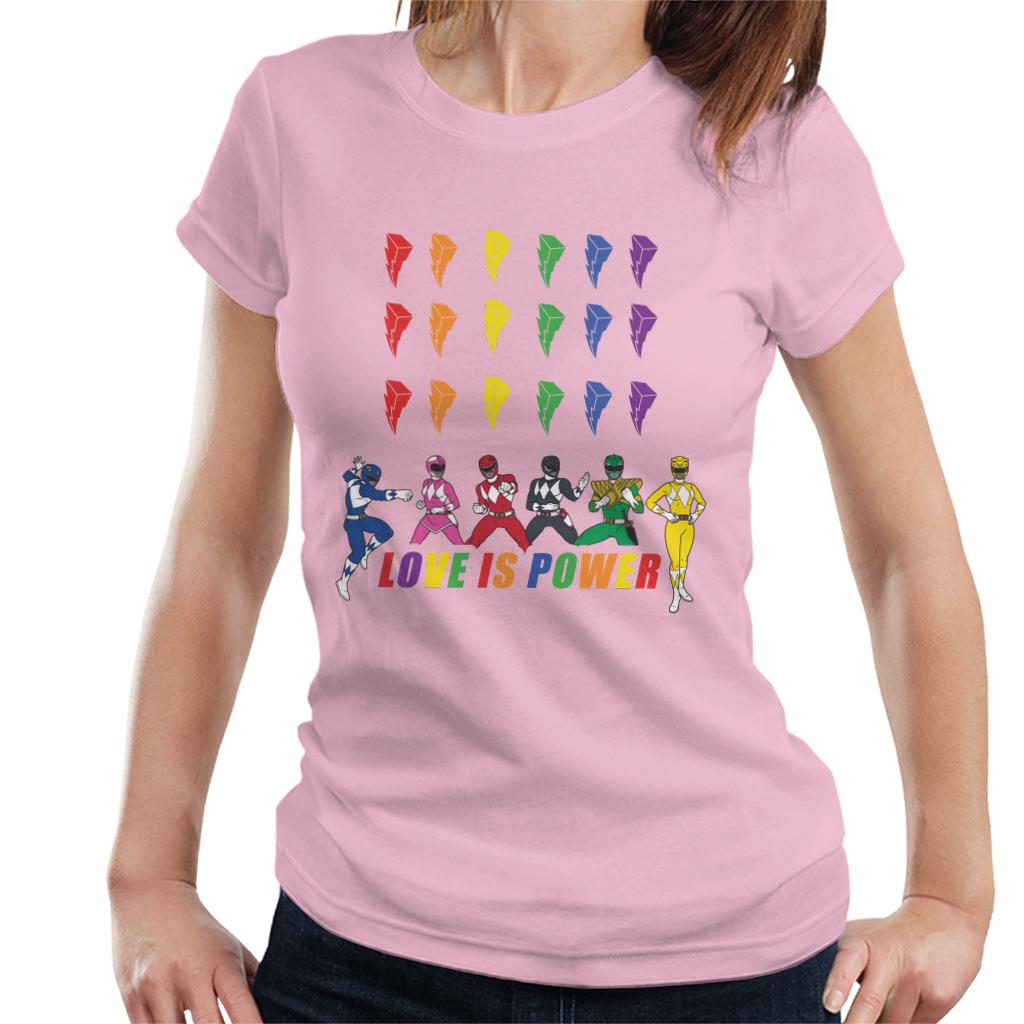 Power Rangers Love Is Power Women's T-Shirt-ALL + EVERY