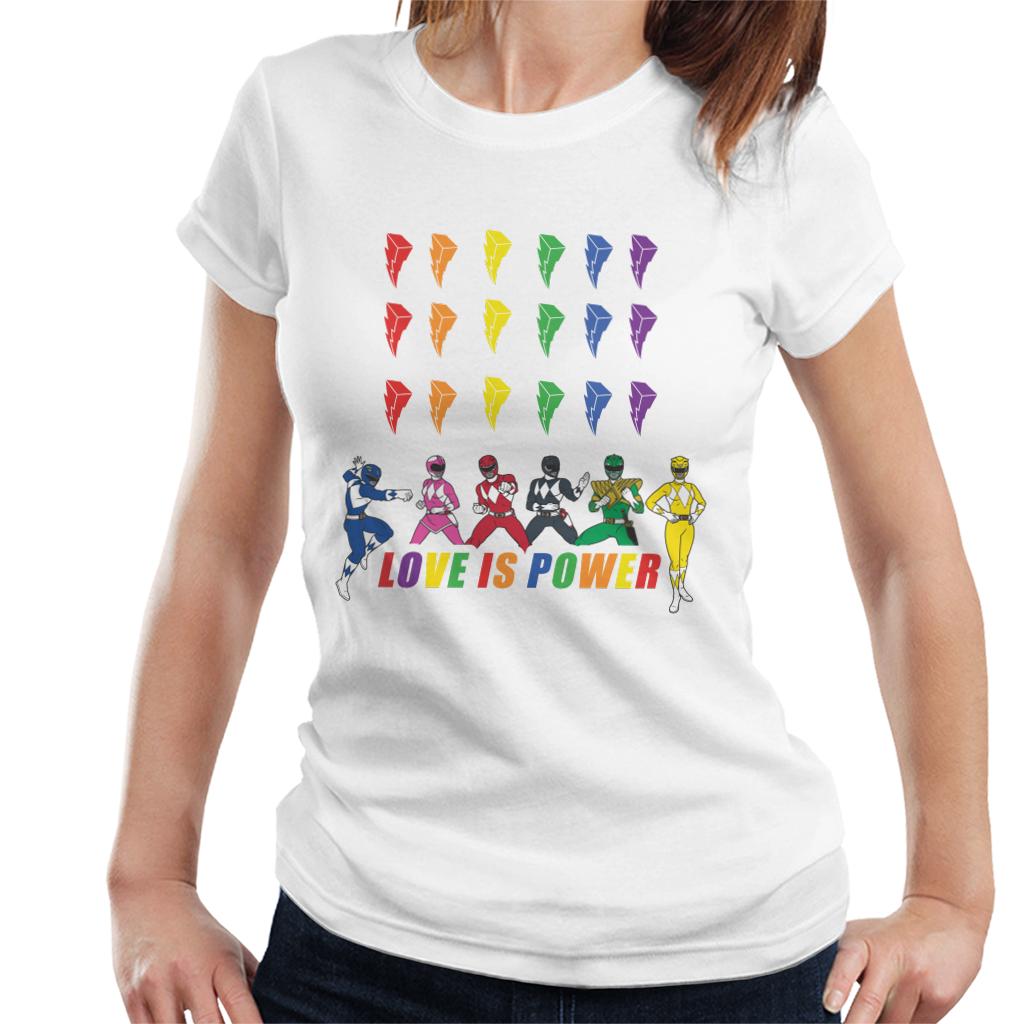 Power Rangers Love Is Power Women's T-Shirt-ALL + EVERY