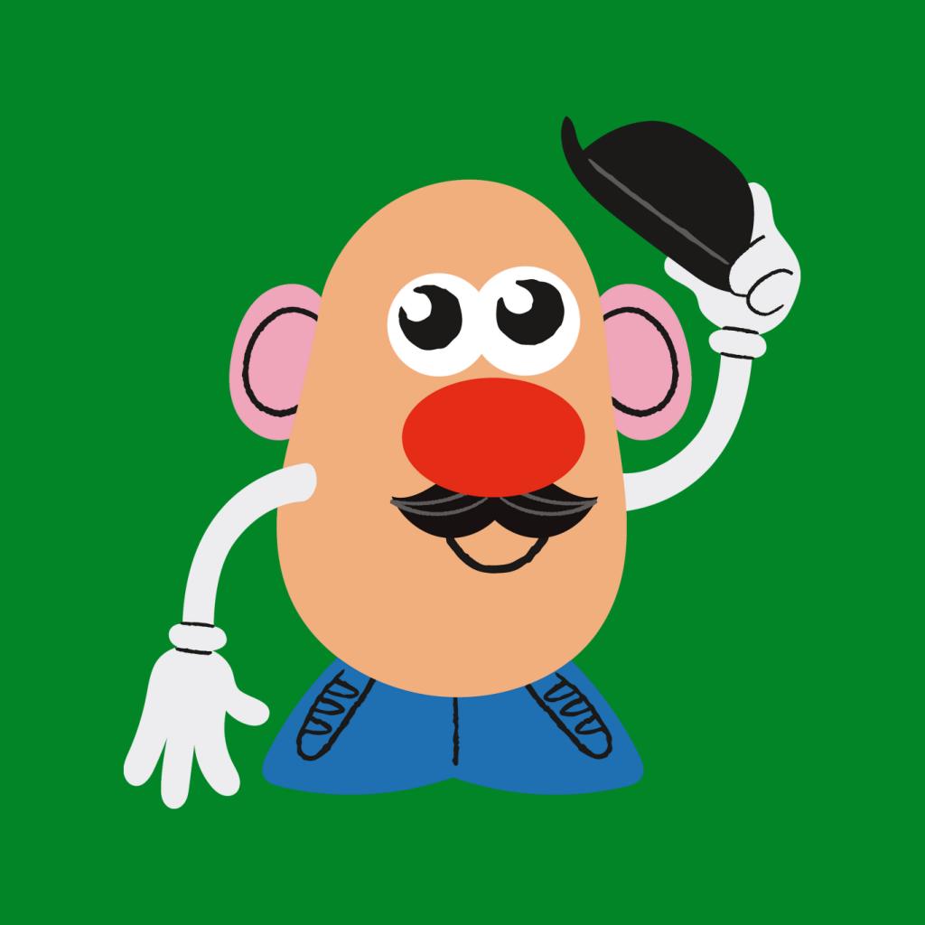 Mr Potato Head Tipping Hat Men's T-Shirt-ALL + EVERY