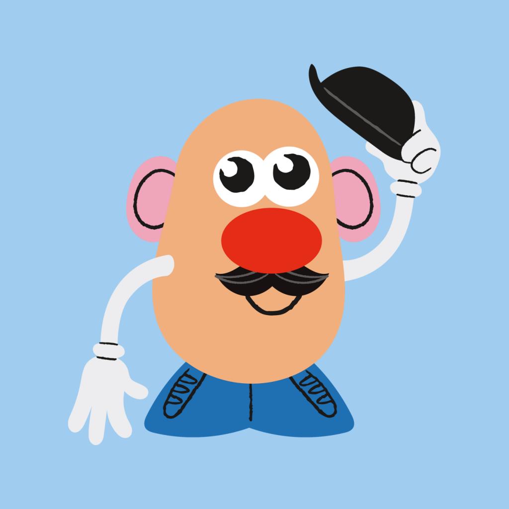 Mr Potato Head Tipping Hat Men's T-Shirt-ALL + EVERY