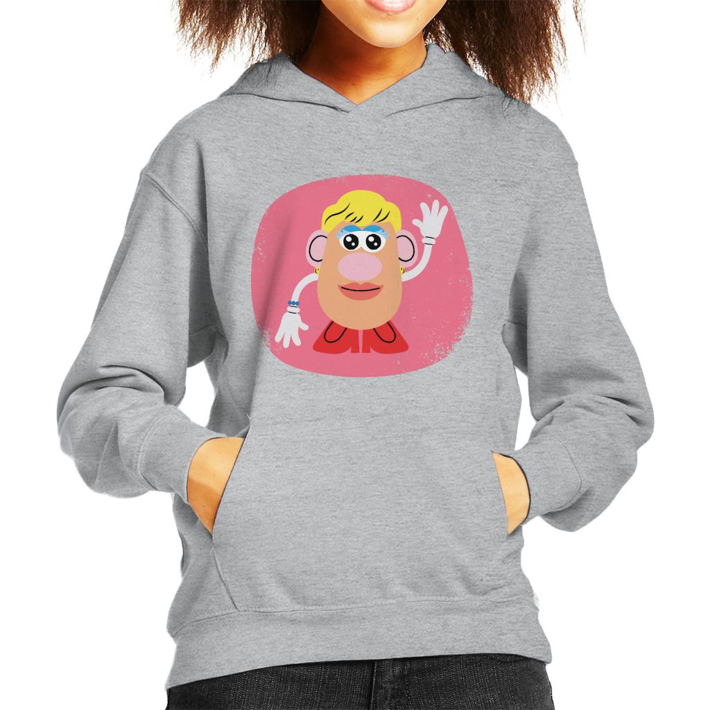 Mrs Potato Head Waving Kid's Hooded Sweatshirt-ALL + EVERY