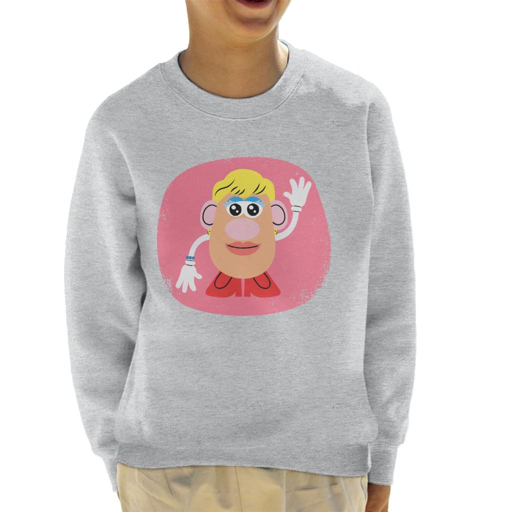 Mrs Potato Head Waving Kid's Sweatshirt-ALL + EVERY