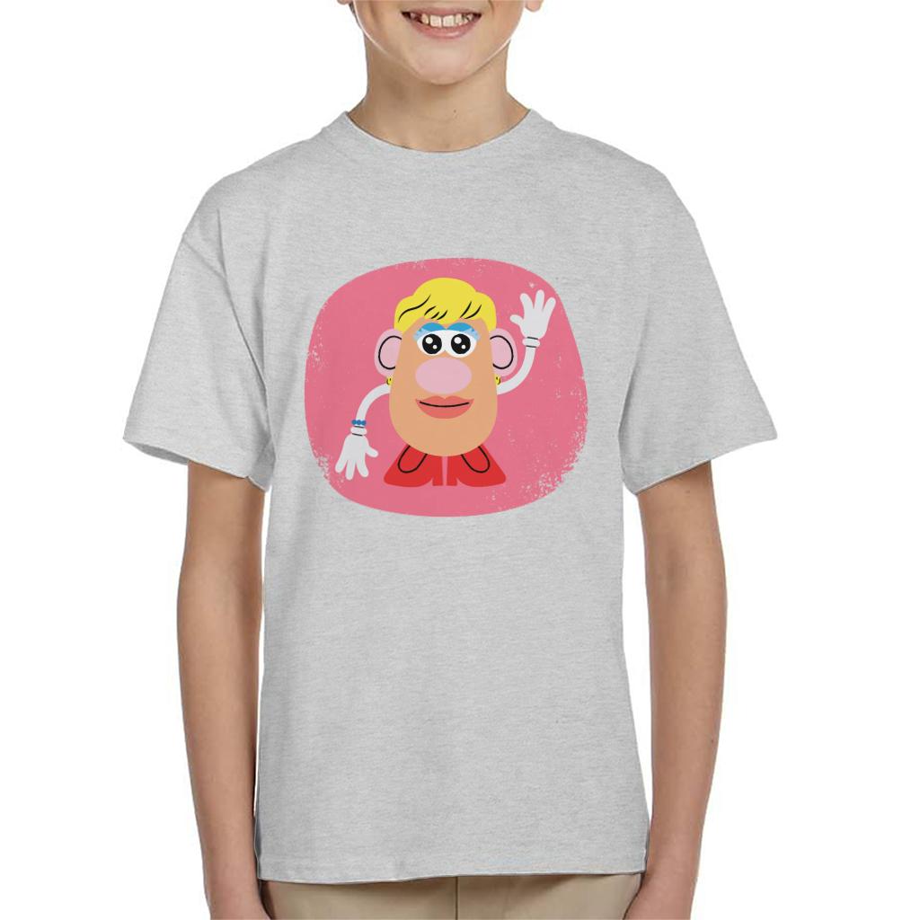 Mrs Potato Head Waving Kid's T-Shirt-ALL + EVERY