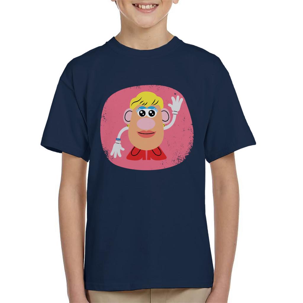 Mrs Potato Head Waving Kid's T-Shirt-ALL + EVERY