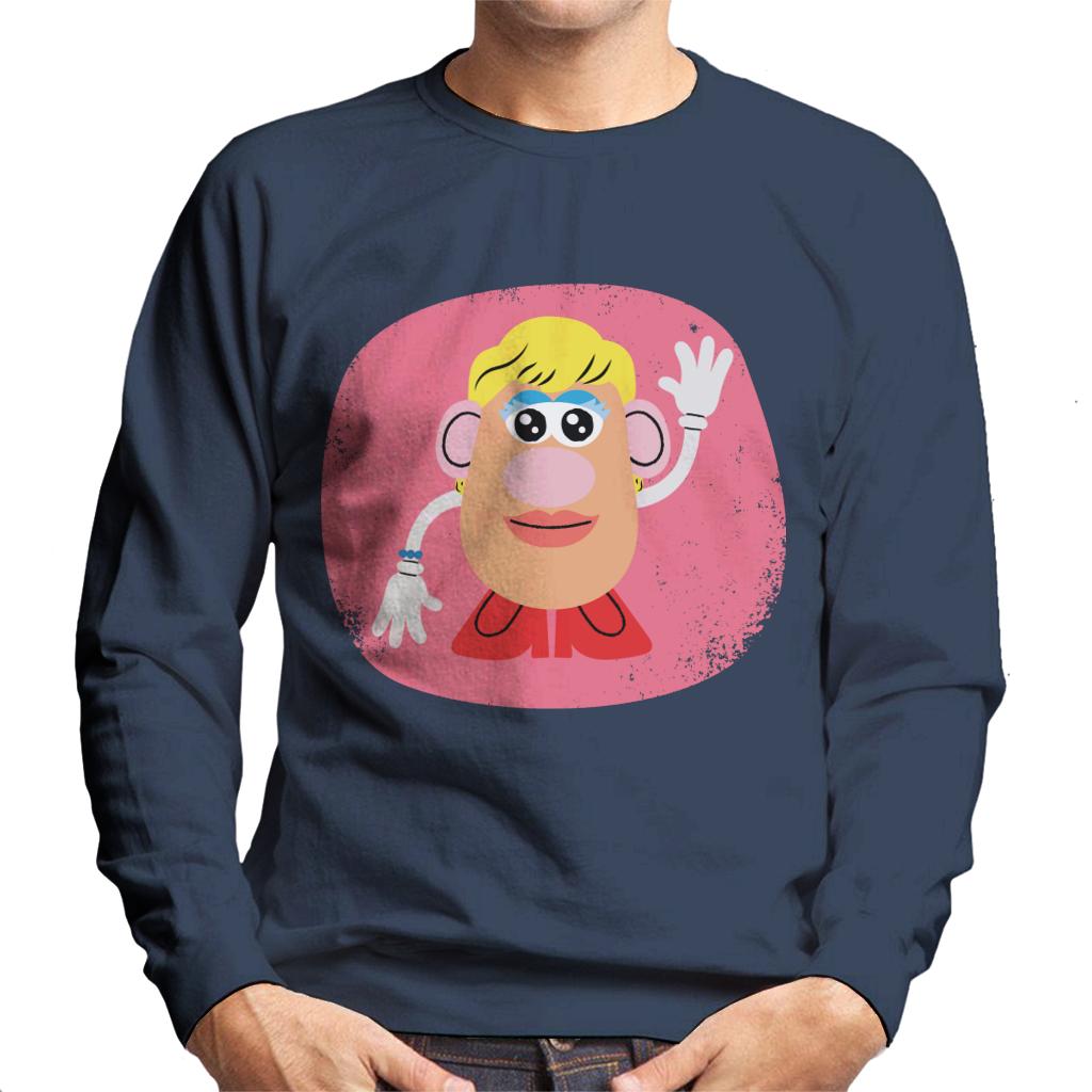 Mrs Potato Head Waving Men's Sweatshirt-ALL + EVERY