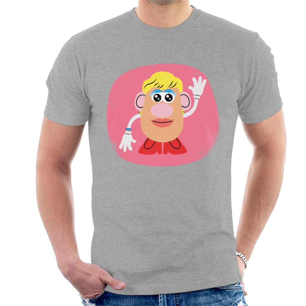 Mrs Potato Head Waving Men's T-Shirt-ALL + EVERY