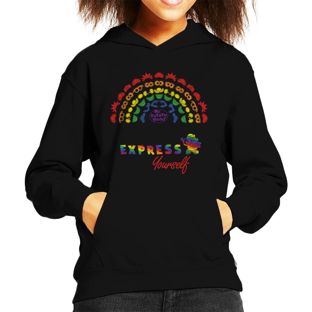 Mr Potato Head Express Yourself Pride Rainbow Kid's Hooded Sweatshirt-ALL + EVERY