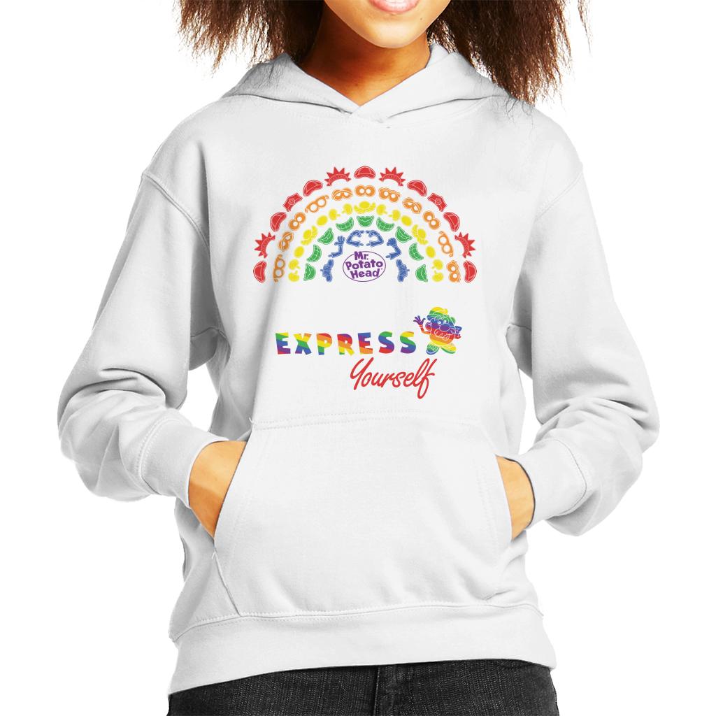 Mr Potato Head Express Yourself Pride Rainbow Kid's Hooded Sweatshirt-ALL + EVERY