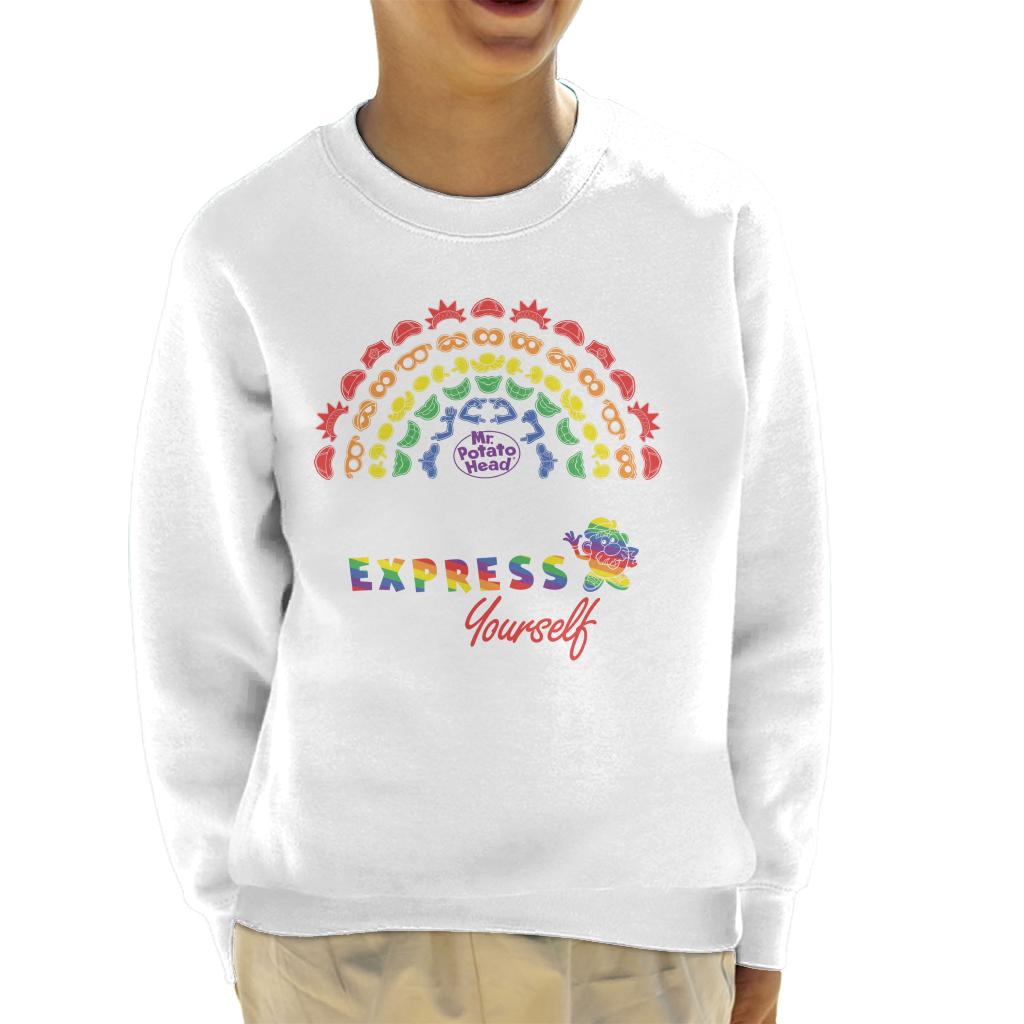 Mr Potato Head Express Yourself Pride Rainbow Kid's Sweatshirt-ALL + EVERY