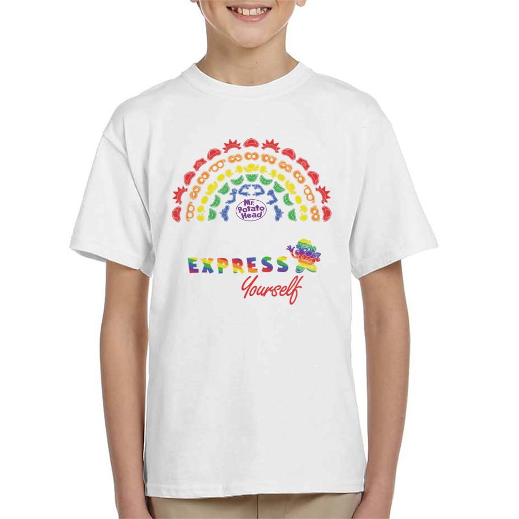 Mr Potato Head Express Yourself Pride Rainbow Kid's T-Shirt-ALL + EVERY