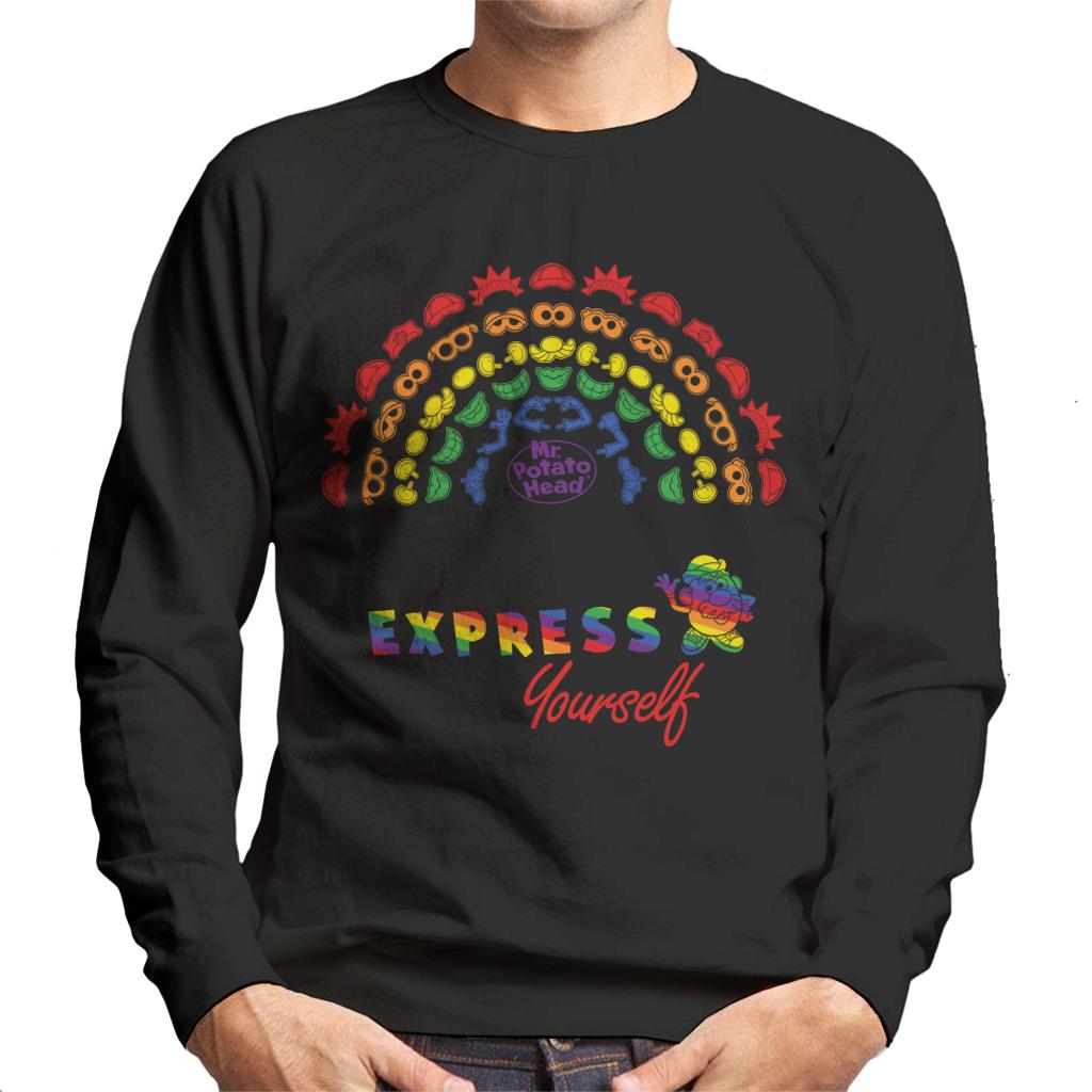 Mr Potato Head Express Yourself Pride Rainbow Men's Sweatshirt-ALL + EVERY