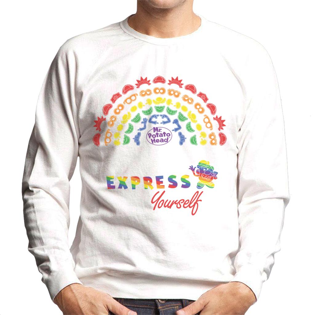 Mr Potato Head Express Yourself Pride Rainbow Men's Sweatshirt-ALL + EVERY