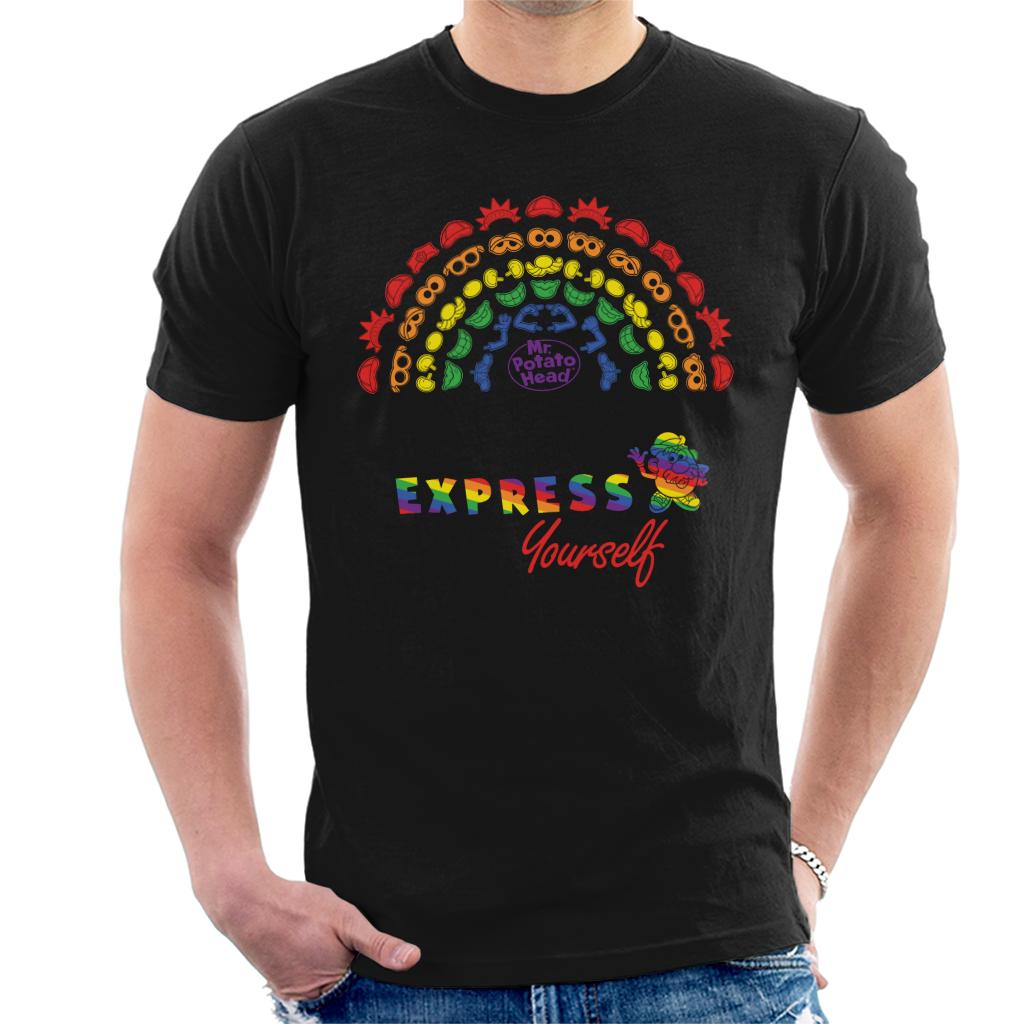 Mr Potato Head Express Yourself Pride Rainbow Men's T-Shirt-ALL + EVERY