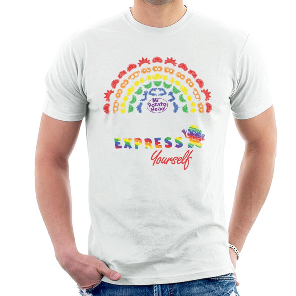 Mr Potato Head Express Yourself Pride Rainbow Men's T-Shirt-ALL + EVERY