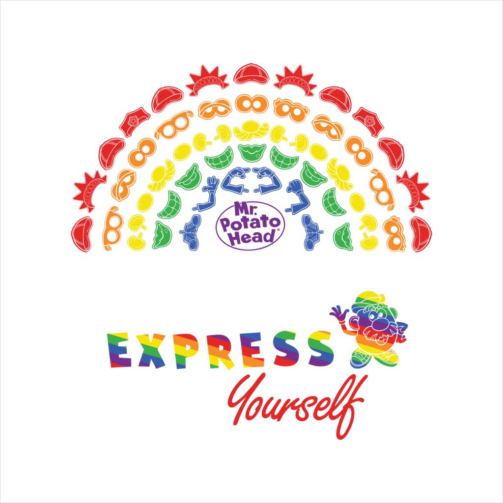 Mr Potato Head Express Yourself Pride Rainbow Men's Sweatshirt-ALL + EVERY