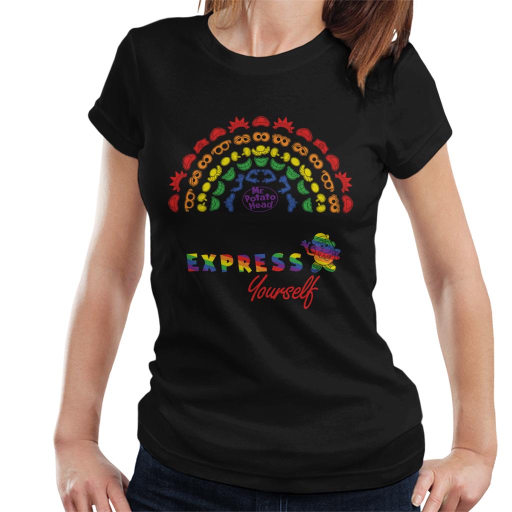 Mr Potato Head Express Yourself Pride Rainbow Women's T-Shirt-ALL + EVERY