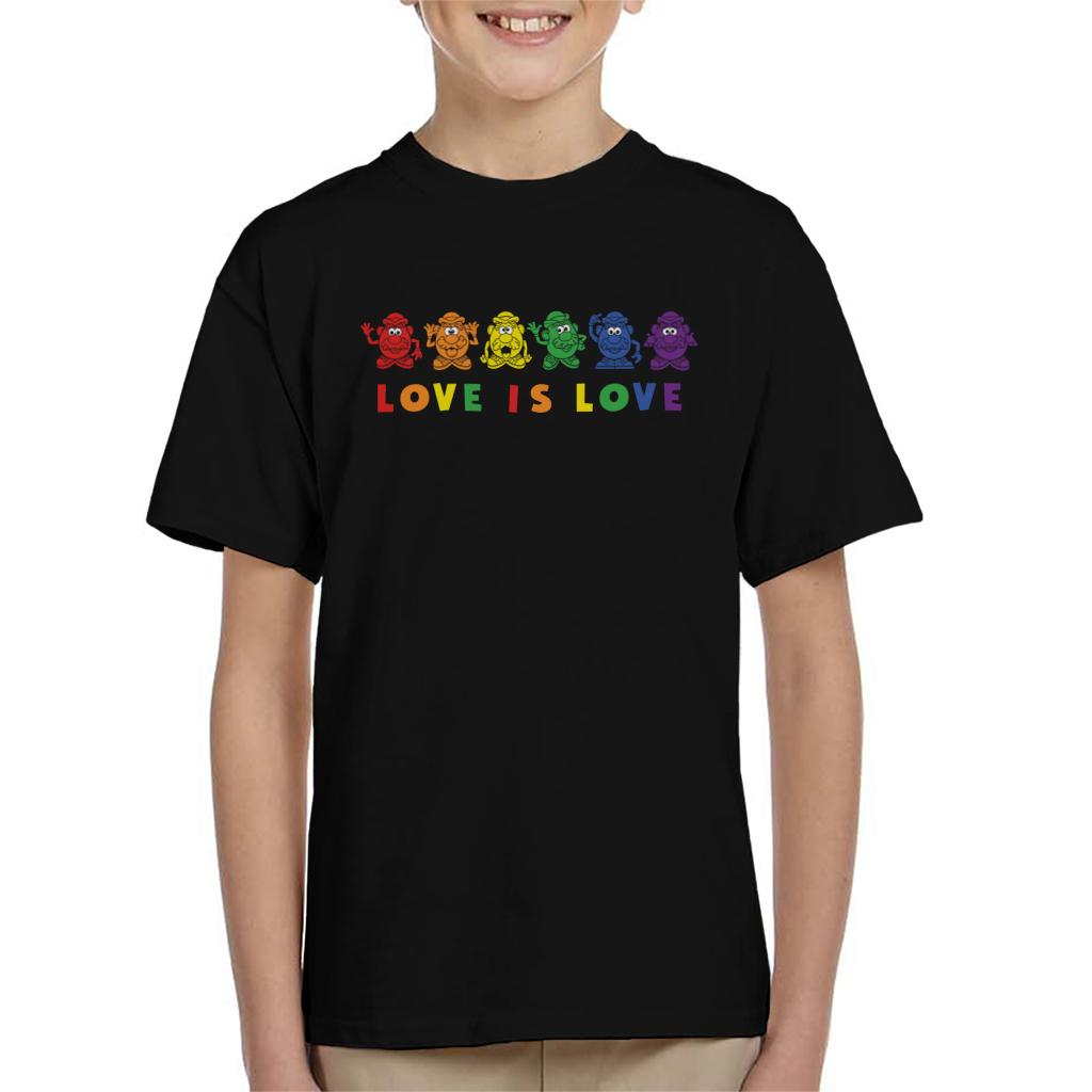 Mr Potato Head Pride Love Is Love Kid's T-Shirt-ALL + EVERY