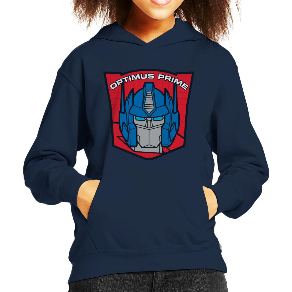 Transformers Optimus Prime Retro Red Badge Kid's Hooded Sweatshirt-ALL + EVERY