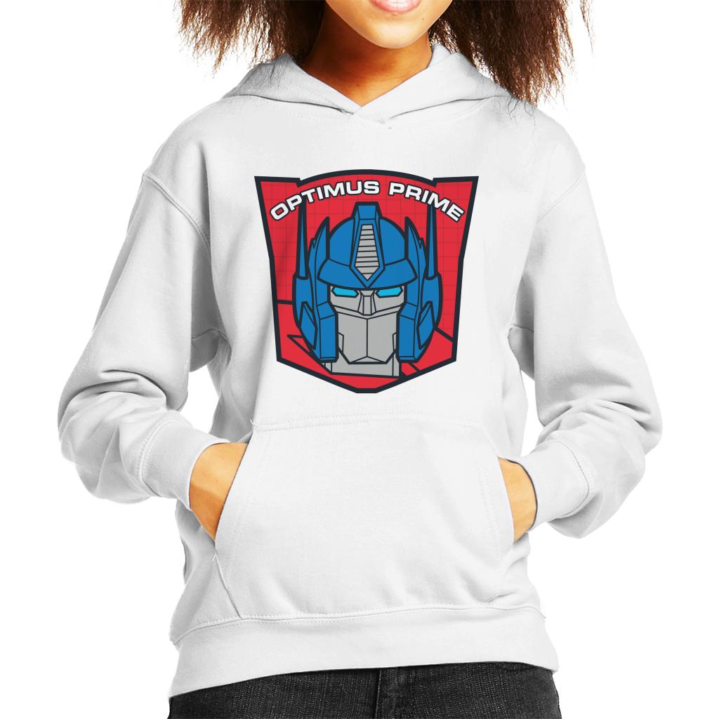 Transformers Optimus Prime Retro Red Badge Kid's Hooded Sweatshirt-ALL + EVERY