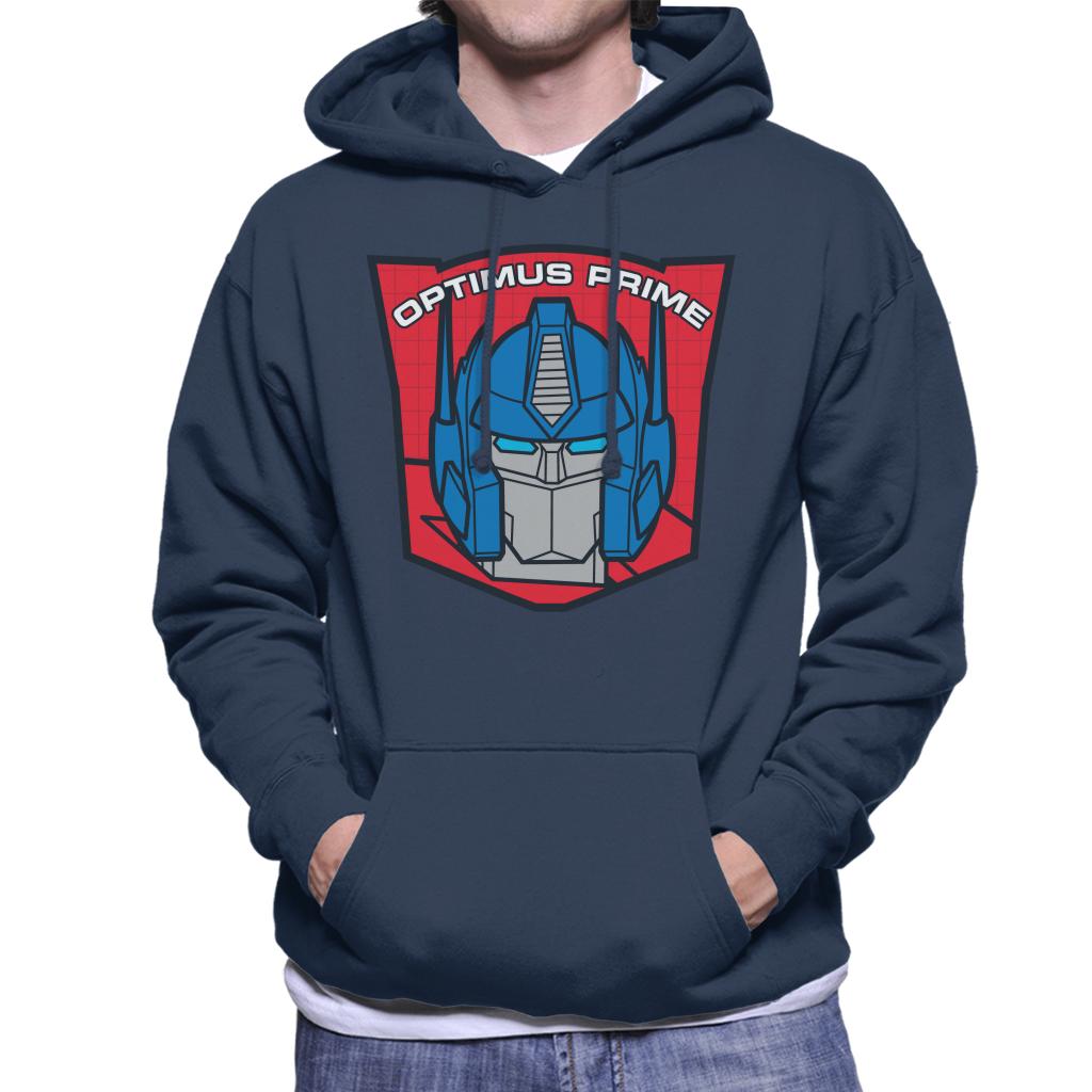 Transformers Optimus Prime Retro Red Badge Men's Hooded Sweatshirt-ALL + EVERY