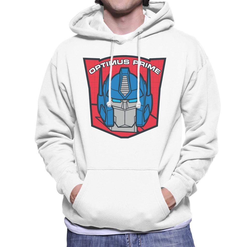 Transformers Optimus Prime Retro Red Badge Men's Hooded Sweatshirt-ALL + EVERY