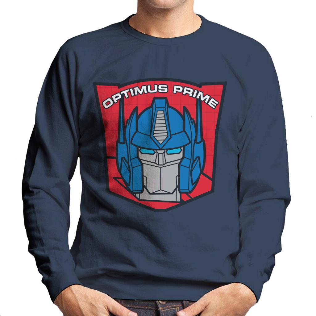 Transformers Optimus Prime Retro Red Badge Men's Sweatshirt-ALL + EVERY