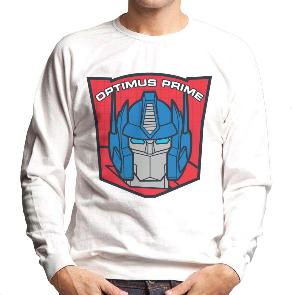 Transformers Optimus Prime Retro Red Badge Men's Sweatshirt-ALL + EVERY