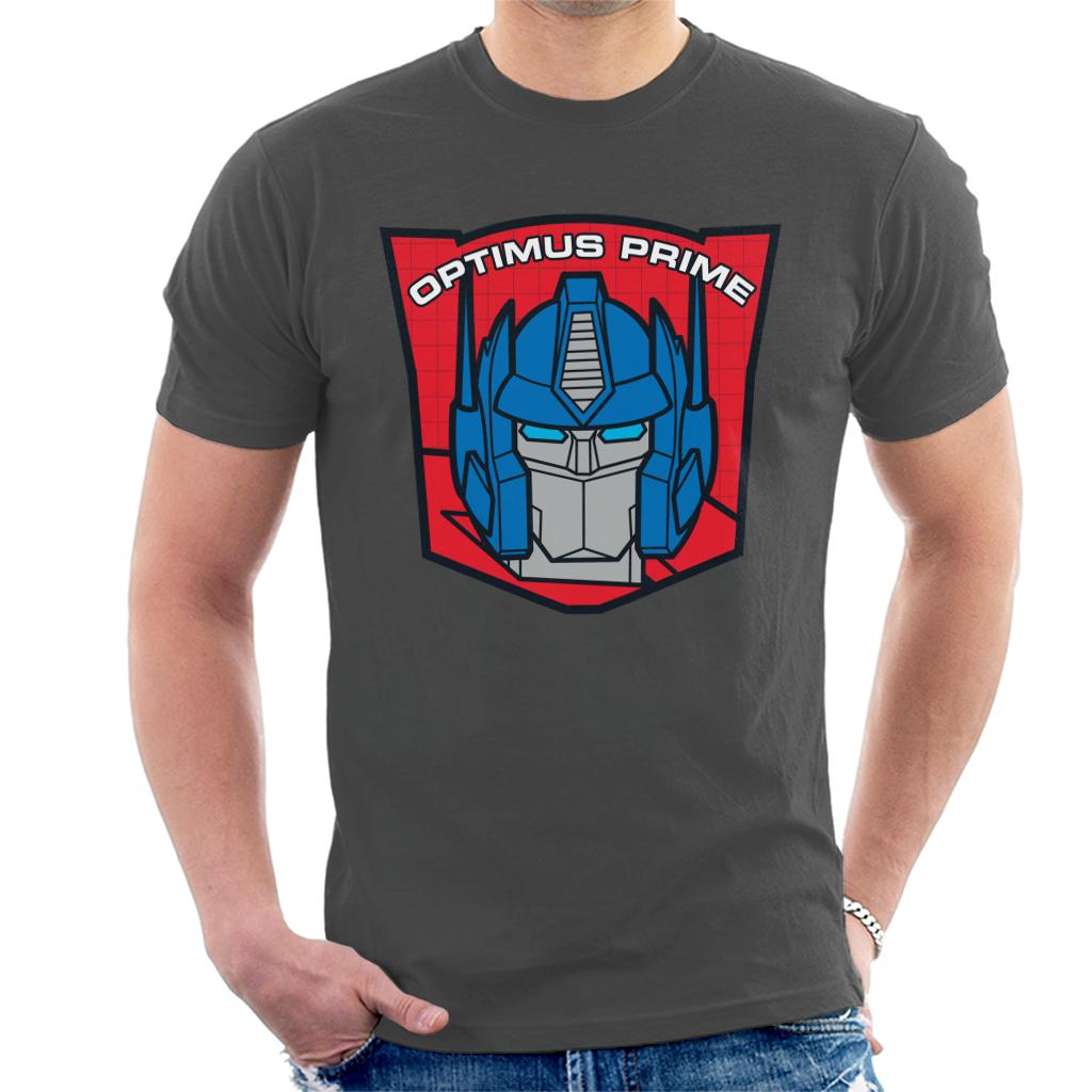 Transformers Optimus Prime Retro Red Badge Men's T-Shirt-ALL + EVERY