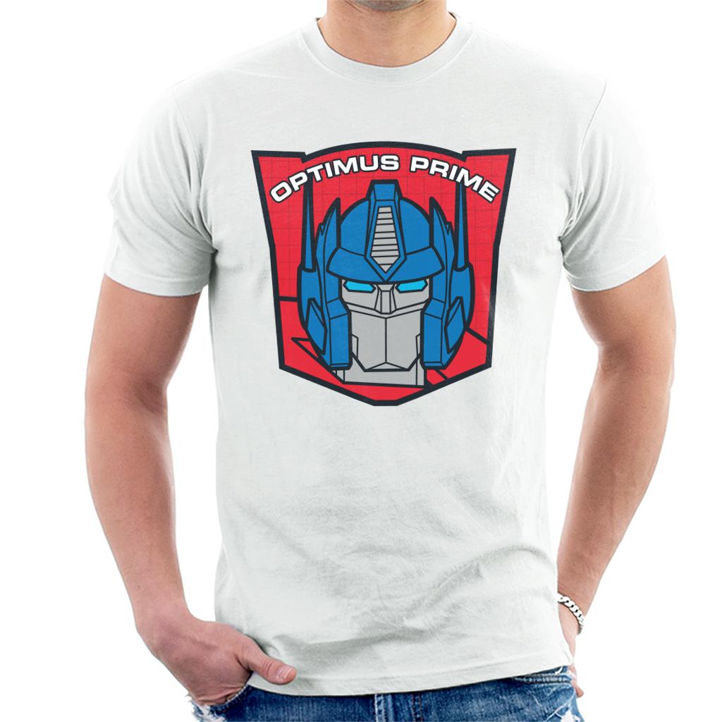 Transformers Optimus Prime Retro Red Badge Men's T-Shirt-ALL + EVERY