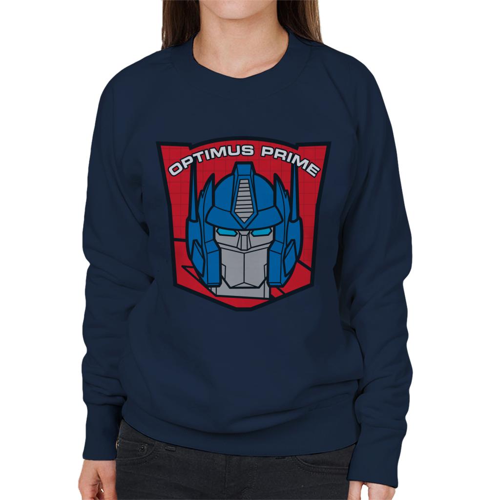 Transformers Optimus Prime Retro Red Badge Women's Sweatshirt-ALL + EVERY