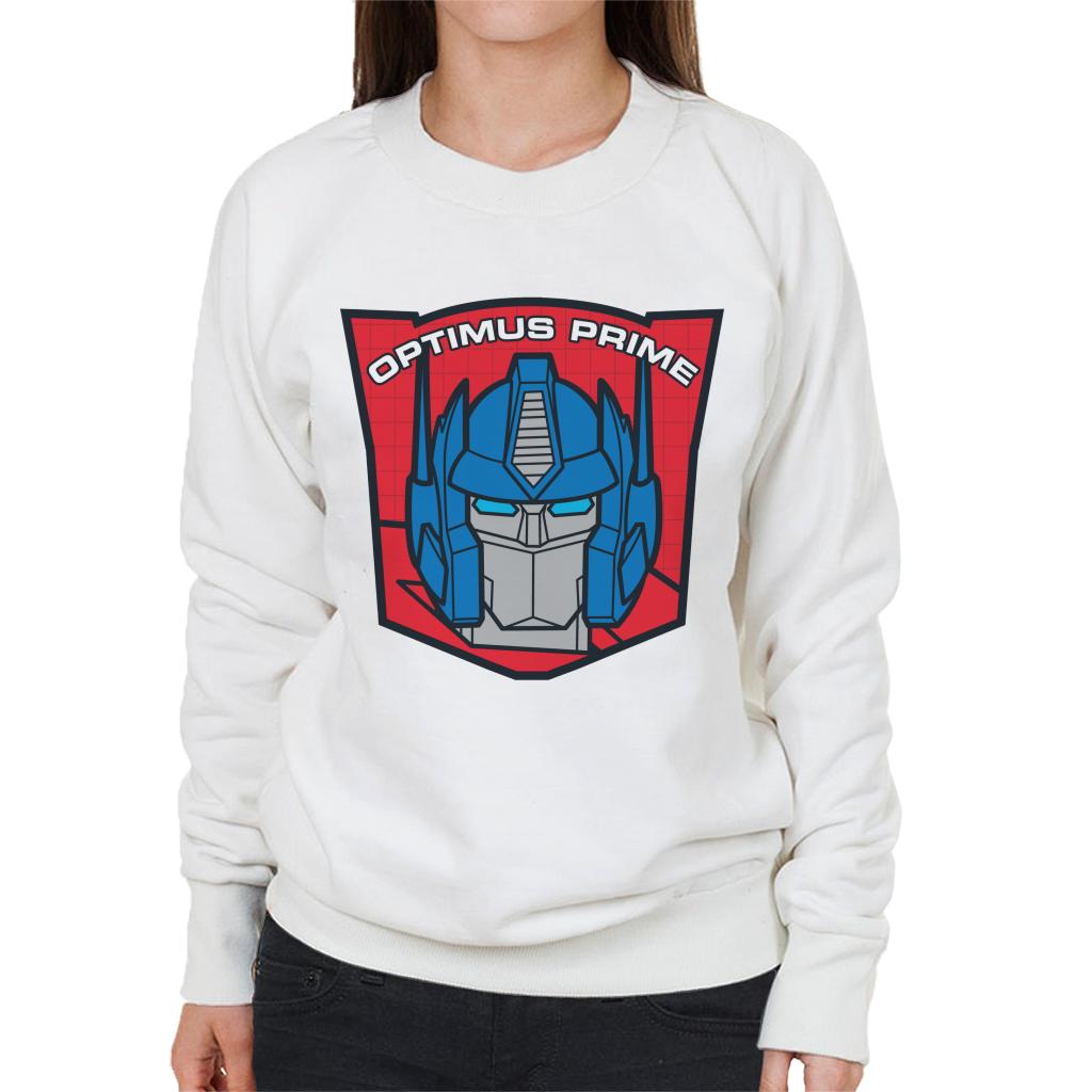 Transformers Optimus Prime Retro Red Badge Women's Sweatshirt-ALL + EVERY