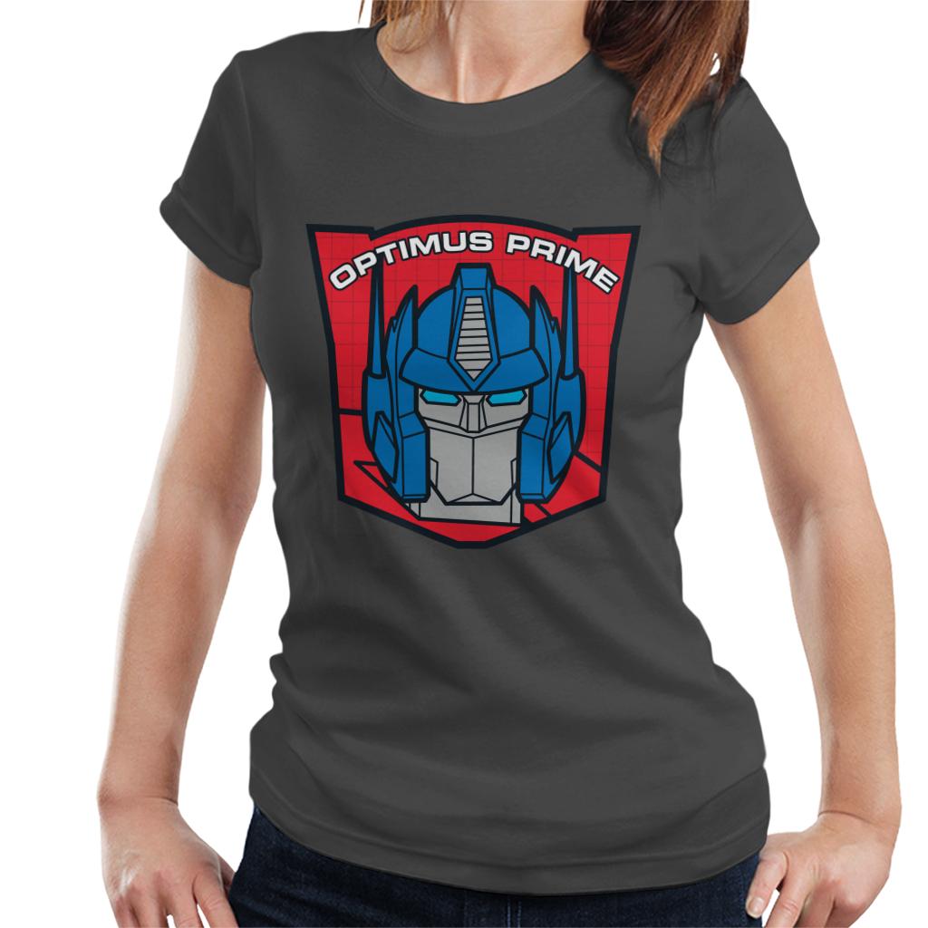 Transformers Optimus Prime Retro Red Badge Women's T-Shirt-ALL + EVERY