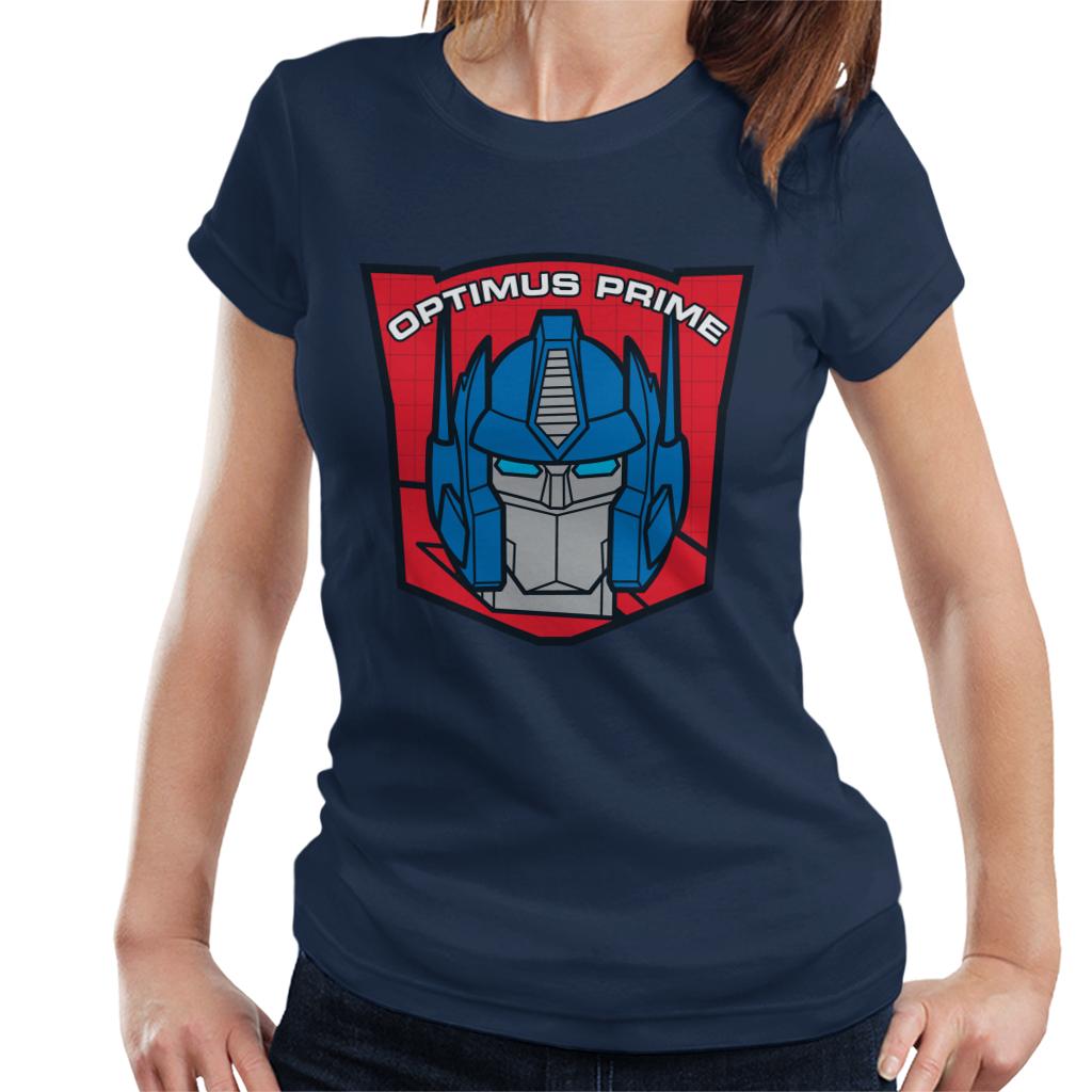 Transformers Optimus Prime Retro Red Badge Women's T-Shirt-ALL + EVERY