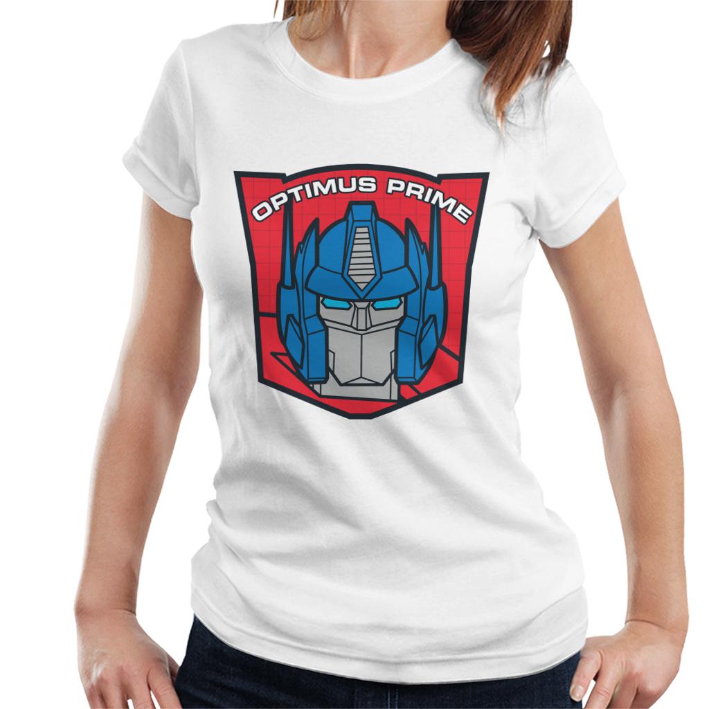 Transformers Optimus Prime Retro Red Badge Women's T-Shirt-ALL + EVERY