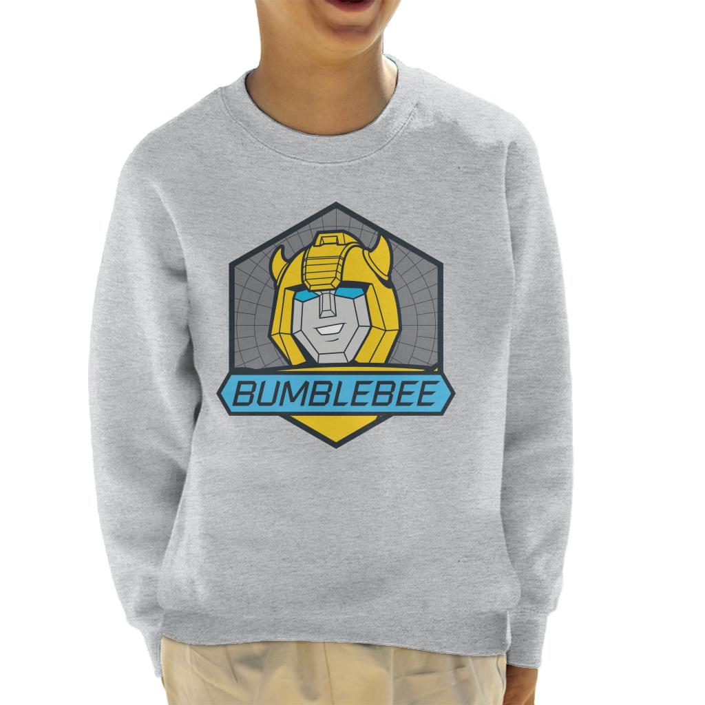 Transformers Bumblebee Blue Eyes Retro Badge Kid's Sweatshirt-ALL + EVERY